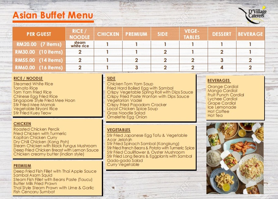 katering selangor menu asian