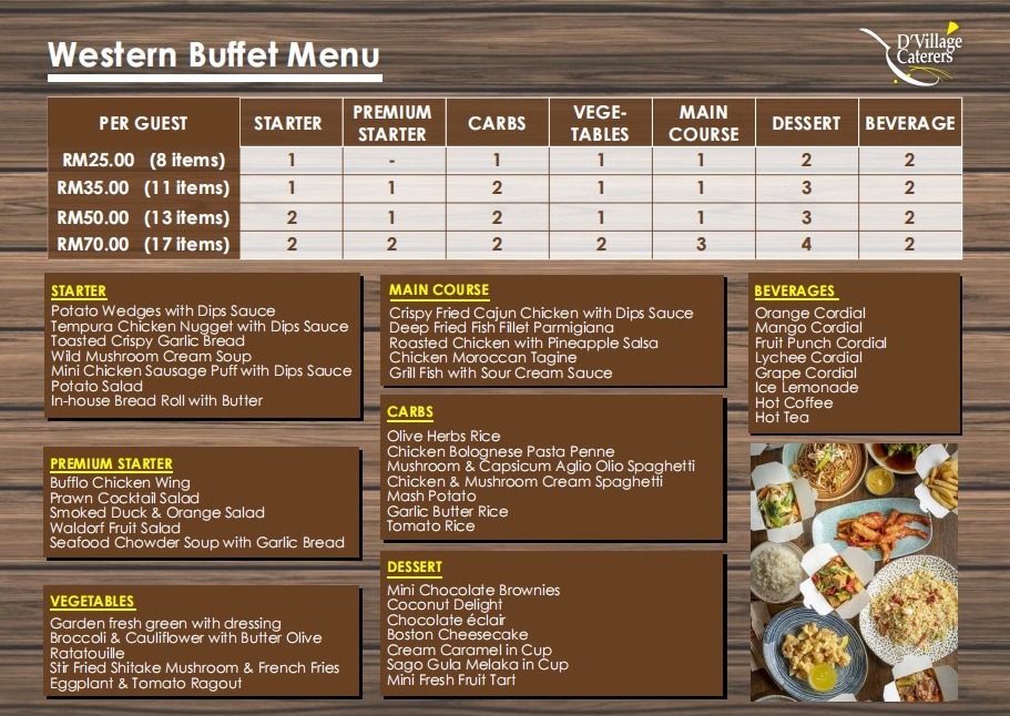 pakej katering buffet western di selangor kl