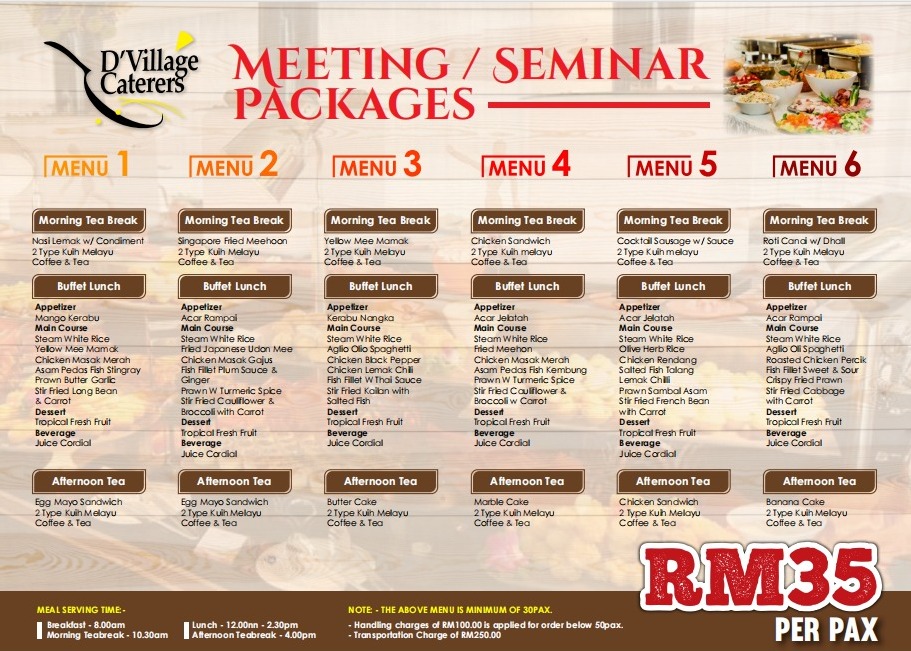 pakej katering untuk meeting & seminar KL